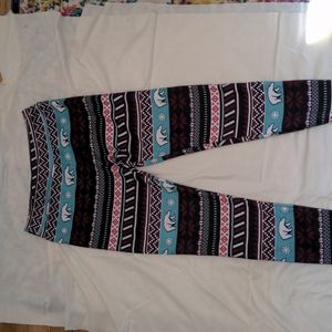 Fleece Lined Winter Polar Bear Leggings